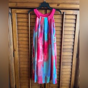 Robbie Bee NWT sheath dress pink multicolor size medium